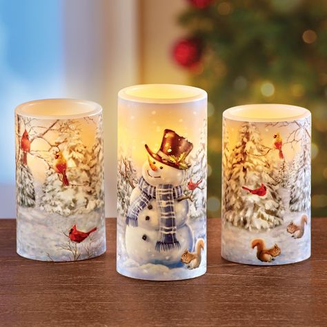 Flameless candle decor