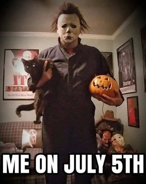 Funny Halloween Pictures, Funny Halloween Memes, Halloween Meme, Halloween Pfp, I Love Halloween, Halloween Memes, The Boogeyman, Funny Horror, Movie Memes