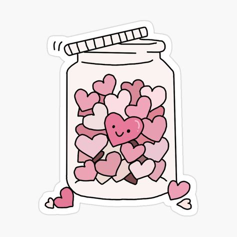 Get my art printed on awesome products. Support me at Redbubble #RBandME: https://www.redbubble.com/i/sticker/hearts-by-yolost1ckers/163477554.EJUG5?asc=u February Stickers, Sick Stickers, Valentines Stickers, Cute Flower Drawing, Feminism Stickers, Valentine Stickers, Heart Stickers, Landscape Wallpaper, Aesthetic Stickers