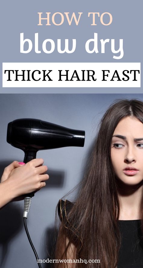 Having to blow dry thick and long hair can take a lot of time. #blowdryhair,#blowdrythickhair,#blowdry How To Dry Long Hair, How To Blow Dry Thick Hair, Best Way To Blow Dry Hair, How To Blow Dry Long Hair, How To Blow Dry Hair Without Frizz, Blowdrying Tips, Blow Drying Hair Tips, Blow Dry Products, Blow Drying Tips