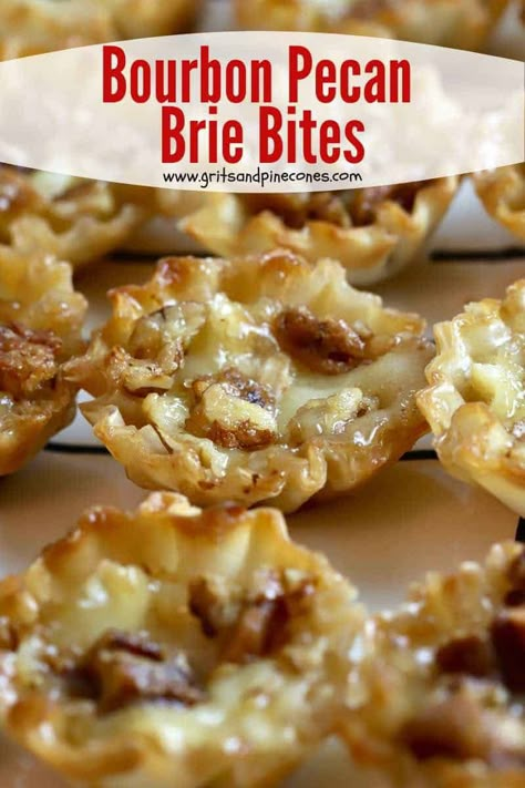 Pecan Brie, Southern Appetizers, Phyllo Cups, Brie Bites, Make Ahead Appetizers, Fingerfood Party, Appetizers Easy Finger Food, Best Appetizer Recipes, Brie Cheese