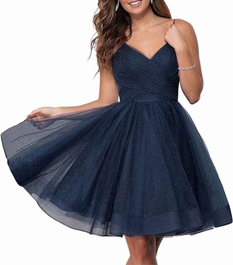 Amazon.com: Lindo Noiva Short Juniors Homecoming Dresses for Teen Backless Cocktail Party Gown LNL031 Navy Blue Size 6 : Clothing, Shoes & Jewelry Homecoming Dresses For Teens, Tulle Homecoming Dress, Mesh Mini Dress, Mesh Short, Tulle Ball Gown, Camisole Dress, Short Prom Dress, Loose Fitting Dresses, Vestidos Vintage