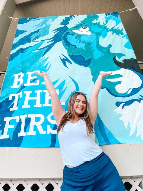 Alpha Delta Pi sorority banner #sorority #sororitybanner #adpi #rush #banner Philanthropy Banner, Sorority Banner Ideas, Paddy Murphy, Here Comes The Boom, Alpha Delta Pi Sorority, Sorority Banner, Rush Week, Paint Inspo, Tri Sigma