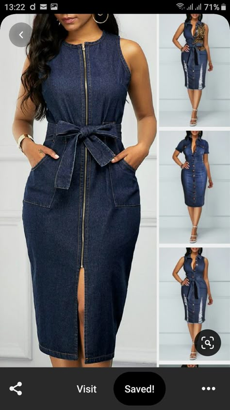 Jean Gown Styles For Ladies, Jeans Gown Outfit, Denim Gown Jean Dresses, Jeans Gown Styles For Women, Jean Gown Styles, Jeans Gown, Jean Skirt Fashion, Classy Gowns, Corporate Dress