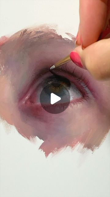 Painting Eyes With Acrylic, Painted Eyes Acrylic, Eye Acrilyc Painting, Eye Oil Painting Tutorial, How To Paint An Eye With Oil Paint, Arch Enemy, Waiting List, Learn How To Paint, Online Painting