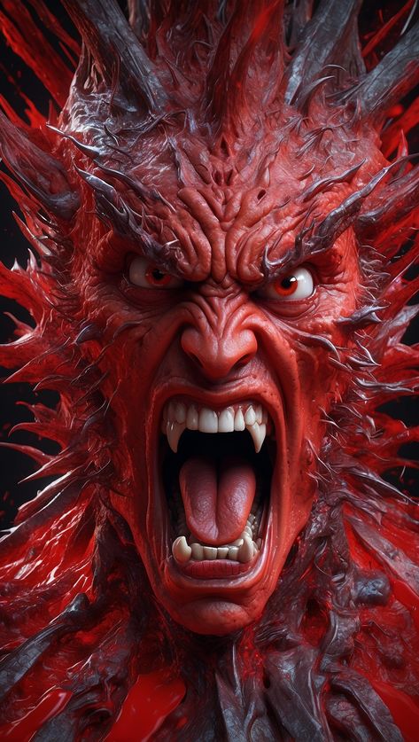 A red devil face with a red background Evil Pictures Demons, Red Face Demon Insidious, Demon Portrait, Scary Demonic Images, Warzone Mobile, Devil Wallpaper, White Lighter, Face Off Syfy, Devil Face