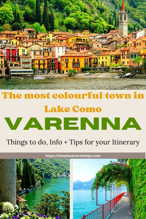 Varrena Italy Lake Como, Varenna Italy, Varenna Lake Como, Villa Monastero, Italy Trip Planning, Comer See, Europe 2024, Europe Itineraries, Lake Como Italy