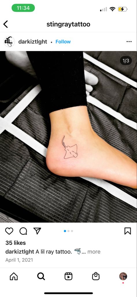 String Ray Tattoo, Sea Life Tattoos, Ray Tattoo, Cute Little Tattoos, Girl Things, Little Tattoos, Life Tattoos, Sea Life, Fish Tattoos