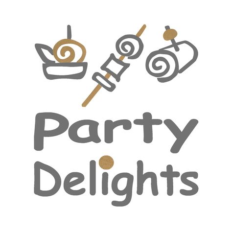 Logo Desig By Shabnam Majd   Party Delights offers a variety of the finest and most delicious finger food, snacks, canapés and pastries for your parties and social events. All of our mini-bites are made fresh, from the best ingredients. You can choose from a variety of appetizing cuisines, from Asian bites to Middle Eastern Mezze plates or French Hors D'oeuvres all served with our signature dressings, sauces and dips. Fingerfood Logo Idea, Finger Food Logo Design Ideas, Finger Food Logo, Finger Food Snacks, Sauces And Dips, Food Brand Logos, Food Logo Design Inspiration, Food Art Photography, Mini Bites