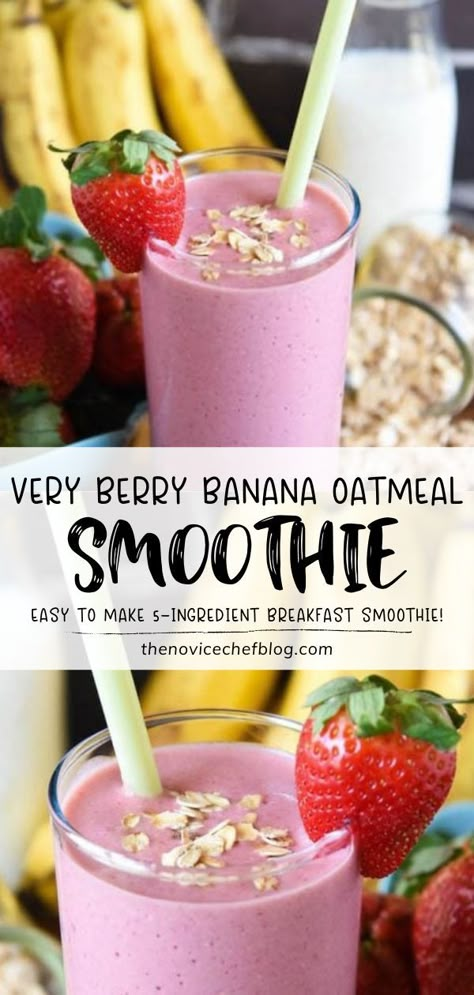 Oatmeal Smoothies Healthy, Frozen Fruit Smoothie Recipes, Breakfast Shakes Healthy, Oatmeal Shake, Healthy Banana Oatmeal, Morning Smoothie Recipes, Oats Smoothie Recipes, Banana Oat Smoothie, Banana Oatmeal Smoothie