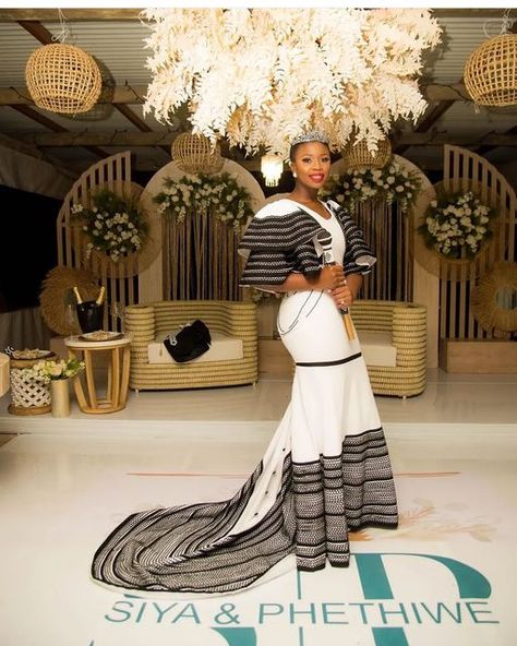 Xhosa Wedding Dresses Traditional, Umbhaco Xhosa Designs, Xhosa Attire For Ladies, Xhosa Wedding Dresses, Xhosa Traditional Wedding Dresses, Setswana Traditional Dresses, Xhosa Outfits, Xhosa Bride, Royalty Outfits