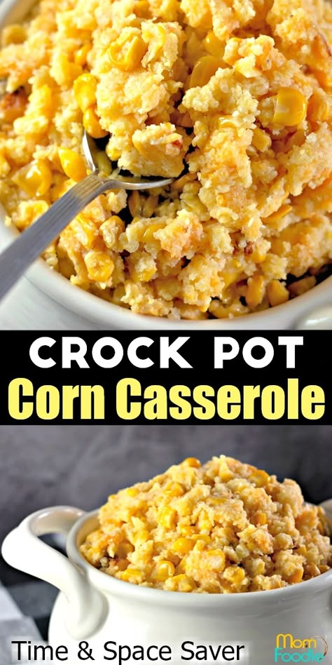 Crock Pot Corn Casserole, Corn Casserole Crockpot, Corn Pudding Casserole, Crock Pot Corn, Thanksgiving Side Dishes Easy, Corn Casserole Recipe, Casserole Easy, Corn Pudding, Corn Casserole