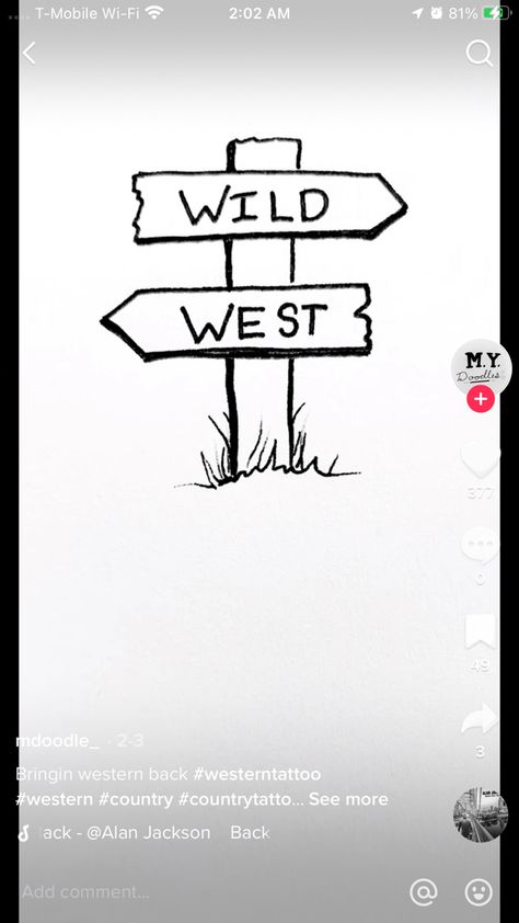 Cute Easy Western Drawings, Western Doodles Ideas, Country Easy Drawings, Country Sketches Easy, Simple Western Doodles, Easy Western Drawings For Beginners, Western Things To Draw Easy, Simple Country Drawings, Easy Paintings Western