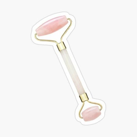 Rose Quartz Facial Roller, Makeup Stickers, Alat Makeup, Preppy Stickers, Homemade Stickers, Work Stickers, Cute Laptop Stickers, Tumblr Stickers, Diary Ideas