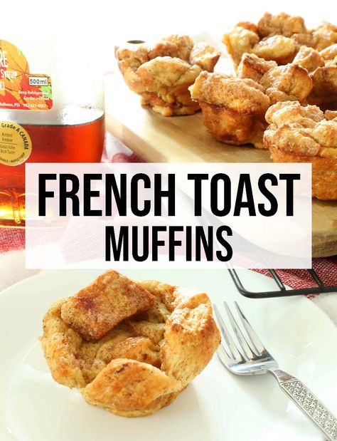 Baked French toast muffins an easy breakfast that's perfect for on the go or just making individual servings. Baked Apple French Toast, Apple French Toast Bake, Overnight French Toast Recipe, Breakfast Casserole With Biscuits, Apple French Toast, Delicious French Toast, French Toast Muffins, Baked French Toast, Make French Toast