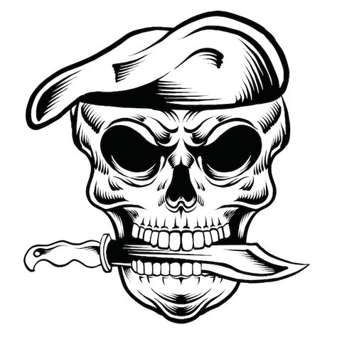 Skull Tattoo Designs, Skull Template, Helmet Drawing, Soldier Tattoo, Soldier Helmet, Helmet Tattoo, Skull Beard, Army Helmet, Monochrome Illustration