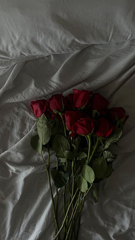 Rose Flowers Drawing, Red Flower Wallpaper, Red Roses Wallpaper, Dark Red Roses, Luxury Flower Bouquets, Aesthetic Roses, Red Rose Bouquet, Rosé Aesthetic, Romantic Mood