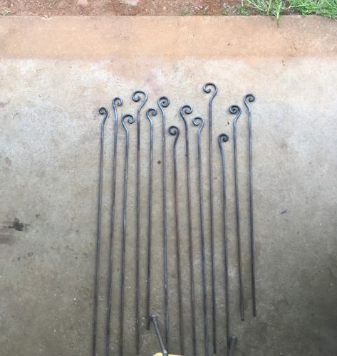 Scroll Garden Stakes Fiddle Heads Sold Individually | Etsy Metal Garden Stakes, Copper Garden Stakes, Fiddle Heads, Rebar Art, Unique Yard Art, Copper Garden, Garden Hooks, Wire Projects, Copper Rod