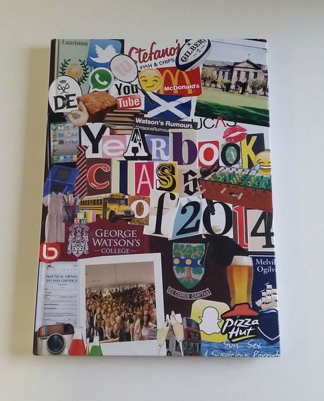 Year Book Ideas Highschool Pages, Collage Yearbook Ideas, Yearbook Themes Scrapbook, Cute Yearbook Covers, Cute Yearbook Ideas, Scrapbook Themed Yearbook, Cool Yearbook Themes, Yearbook Scrapbook Theme, Year Book Ideas Highschool