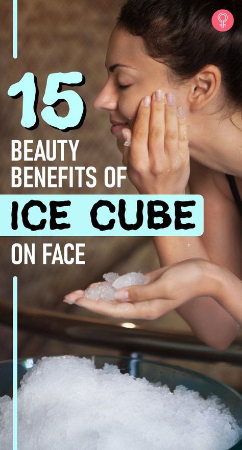 15 Beauty Benefits Of Ice Cube On Face: An ice cube is an optimum choice for all your problems, whether you are attempting to get rid of a zit or make your cosmetics last long on a hot summer day. An ice cube on your face, regardless of your skin condition, can perform wonders. #icecube #beauty #beautytips #skincare Ice Cube On Face, Ice On Face, Ice Mask, Bath Benefits, Ice Facial, Face Exercises, Face Massage, Face Skin Care, Ice Cubes