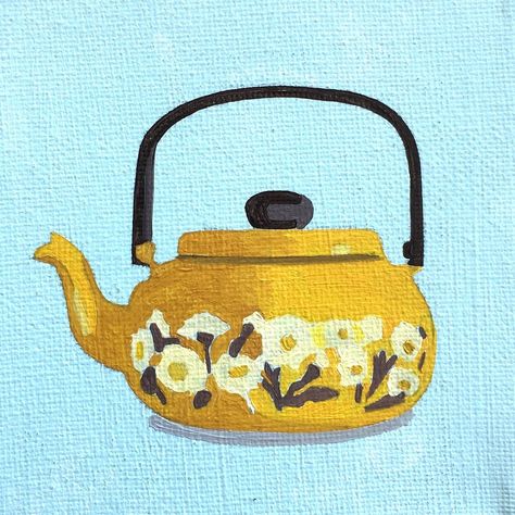 Tara Barr 🎨 Oil Painter (@tarabarr.art) • Instagram photos and videos Teapot Painting, Teapot Art, Flower Teapot, Tea Pots Art, Watercolor Fine Art, Paint Water, Stickers Magnets, Oil Painters, Tea Pots Vintage