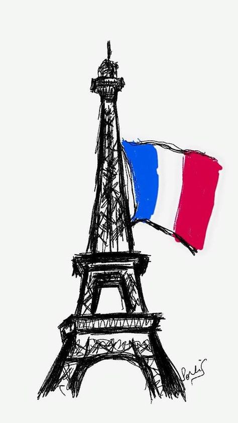 ‪#‎JesuisParis Paris Flag, Paris Illustration, Paris Tour Eiffel, Don Bosco, Flag Art, Paris Love, Zodiac Art, Drawing Lessons, City Lights