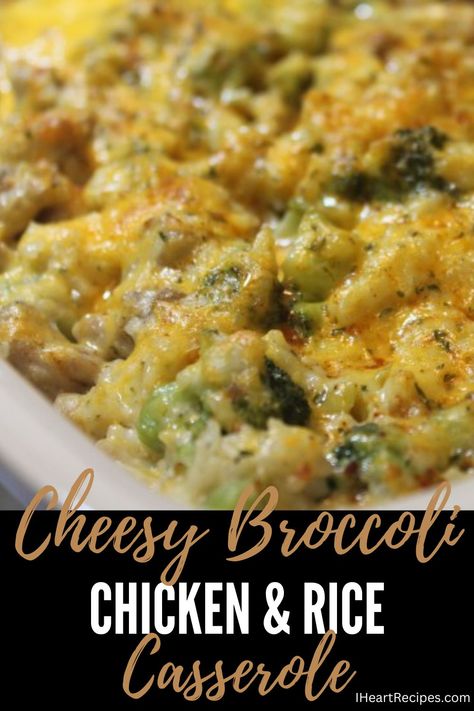 Dinner couldn’t get any easier with this cheesy broccoli chicken and rice casserole! You love this tender chicken and broccoli combined with creamy, cheesy rice–ready in 30 minutes! Cheesy Chicken Broccoli Rice Casserole Freezer Meal, Chicken Ans Brocoli Rice, Chicken Broccoli Rice Cheese Casserole All Recipes, Simple Chicken Broccoli Rice Casserole, Cheeses Broccoli Chicken And Rice, Chicken Broccoli Jasmine Rice Casserole, Brocoli Chicken Casserole Recipes, Chicken And Broccoli And Rice Recipes, Chicken Broccoli Recipes Casserole