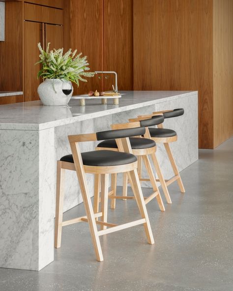 Elevate your kitchen with our bar stool collection. What's your style? #furniture #home #interiors #interiorstyling #homedecor #interiordesign #ozdesign Milan Bar, Seating Furniture, Elevated Style, What's Your Style, Bar Chair, Home Interiors, Bar Chairs, Timber Frame, Bar Stool