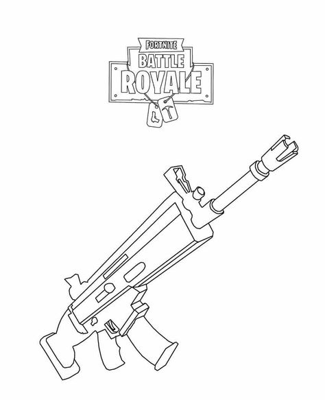 Fortnite Rifle Scar Coloring Page Fortnite Drawings, Fortnite Coloring Pages, Coloring Rocks, Free Coloring Sheets, Coloring Pages For Boys, Coloring Sheets For Kids, Creative Colour, Coloring Pages To Print, Battle Royale