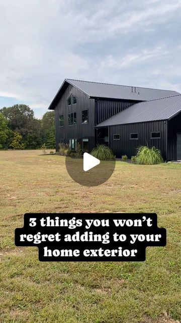 Sarah Beth Knepp on Instagram: "3 things we love about our barndo exterior! 

⭐️ wood front entryway accents, large stained pillars, tongue & groove ceilings 
⭐️ large patio (ours is 20’x40’) 
⭐️ serving window from kitchen to outdoor bar" Barndominium Back Patio, Barndo Back Porches, Large Porch, Vaulted Back Porch, Barndo Exterior, Timber Frame Porch, Tongue And Groove Ceiling, Front Entryway, Outdoor Kitchen Patio