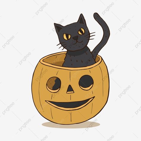 Cat Hand Drawing, Cute Halloween Drawings, Image Halloween, Transparent Clipart, 1st October, Cat Hand, Pumpkin Cat, Cat Background, Night Background