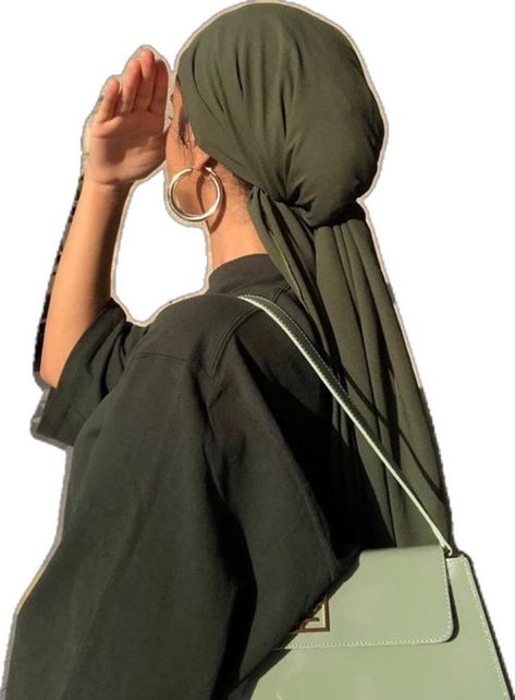 Hijabi Outfit Inspiration, Christian Veils, Green Hijab, Hijab Turban Style, Headwrap Hairstyles, Turban Hijab, Stile Hijab, Hijabi Outfit, Hijab Style Tutorial