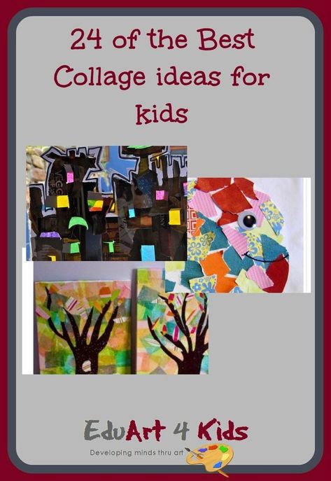 24 of the best collage ideas for kids. An assortment of childrens collages from many different bloggers will keep you full of collage ideas #kidscraft #kidsactivities #artsandcrafts Mixed Media Projects For Kids, Collage Projects For Kids, Collage Work For Kids, Kids Collage Ideas, Collage Photo Ideas, Collage Ideas For Kids, Ideas For School Projects, Collage For Kids, Collages Ideas