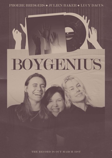 Boygenius Poster, Record Poster, Dorm Room Posters, Vinyl Poster, Music Poster Design, Dorm Posters, Movie Poster Wall, Phoebe Bridgers, Picture Collage Wall