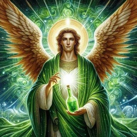 Male Angels, Archangel Prayers, Healing Angels, Archangel Raphael, Angel Prayers, Angel Images, Angelic Realm, Angel Guidance, Final Fantasy Art