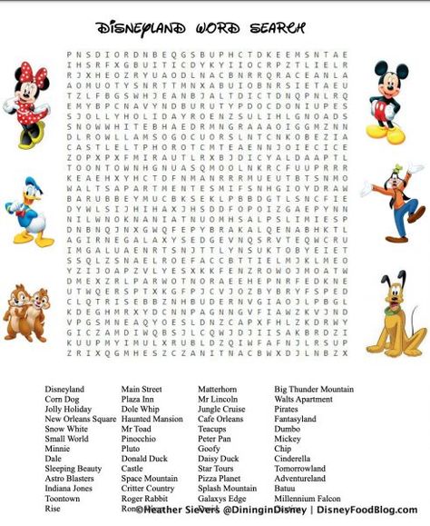 Here’s A FREE Printable Disneyland Word Search for Some At-Home Fun! Word Search Disney, Disney Word Search Free Printable, Disneyland Worksheets, Disney Word Search Printables, Word Search Aesthetic, Disney Word Search, Disney Movie Marathon, Disneyland Main Street, Kids Word Search