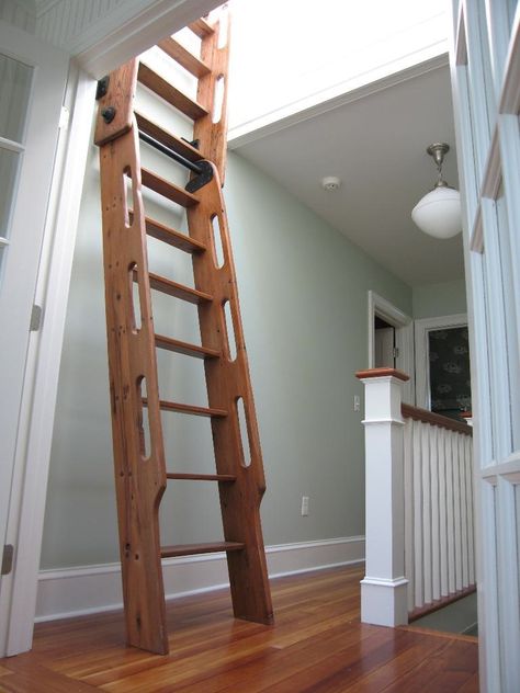 loft ladder... Tiny House Stairs Ideas, Tiny House Loft Ideas, Loft Ladder Ideas, Loft Stairs Ideas, Ship Ladder, Loft Staircase, Stair Ladder, Tiny House Stairs, Attic Ladder