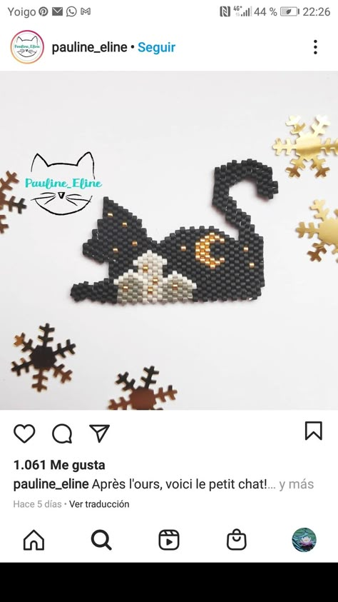 Brick Stitch Cat, Halloween Earrings Beaded, Halloween Beaded Jewelry, Seed Beads Diy, Pony Bead Projects, Miyuki Beads Pattern, Jewels Diy, Bead Crafts Diy, Cat Bead