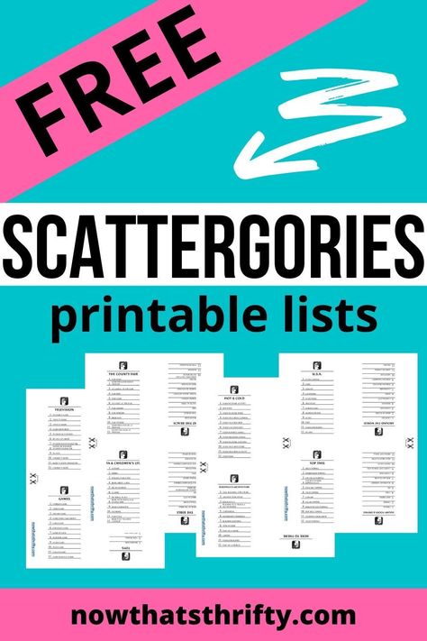 These FREE printable Scattergories lists are the perfect addition to your game. These printables include 16 different categories. #printablegame Christmas Scattergories Free Printable, Scattergories Christmas Free Printable, Scategories Lists, Valentines Scattergories Free Printable, Scattegories Christmas Free Printable, Scattergories Lists, Free Printable Games, Activity Director, Bible Games