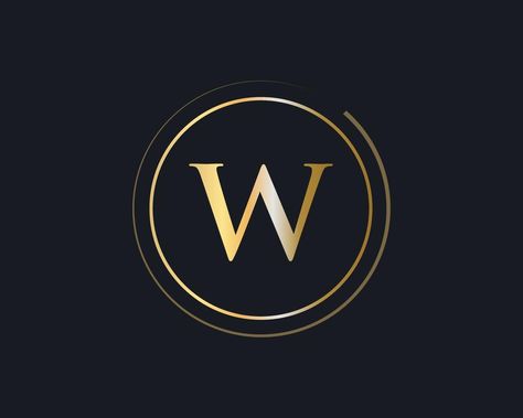 W Logo Design Letter, W Logo Design Ideas, Luxury Symbol, W Letter Logo, Sweet Video, Watches Logo, W Logo, Letter W, Round Logo