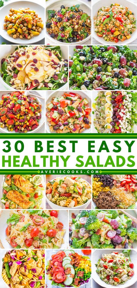 Easy Healthy Salads, Salade Healthy, Best Healthy Dinner Recipes, Salad Recipes Healthy Easy, Healthy Recipes Clean, Fresh Salad Recipes, Healthy Food Recipes Clean Eating, Best Salad Recipes, Salad Recipes For Dinner