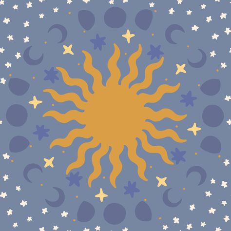 Moon Sun Star, Sun And Moon Pattern, Hippie Sun, Sun Patterns, Celestial Pattern, Sun Pattern, Sun Graphic Design, Sun Design, Sublime Sun