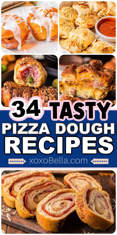 What to make with pizza dough besides pizza Ideas With Pizza Dough, Giada Pizza Dough Recipe, Premade Pizza Dough, Parmesan Bread Bites, Pepperoni Rolls Recipe, Pumpkin Empanadas, Homemade Stromboli, Muffin Cups Recipes, Pizza Crust Dough