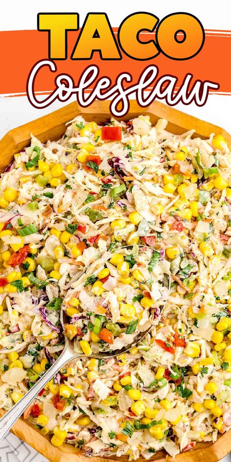 Southwestern Coleslaw Recipe, Taco Coleslaw, Mexican Coleslaw Recipe, Cabbage Slaw For Tacos, Slaw For Tacos, Mexican Coleslaw, Lime Slaw, Mexican Corn Salad, Cilantro Lime Slaw