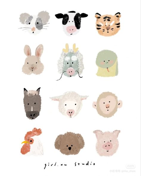 Baby Posters, Cute Animal Illustration, 강아지 그림, Baby Art, Kids Prints, Children's Book Illustration, Infant Activities, Art Wall Kids, Cute Illustration