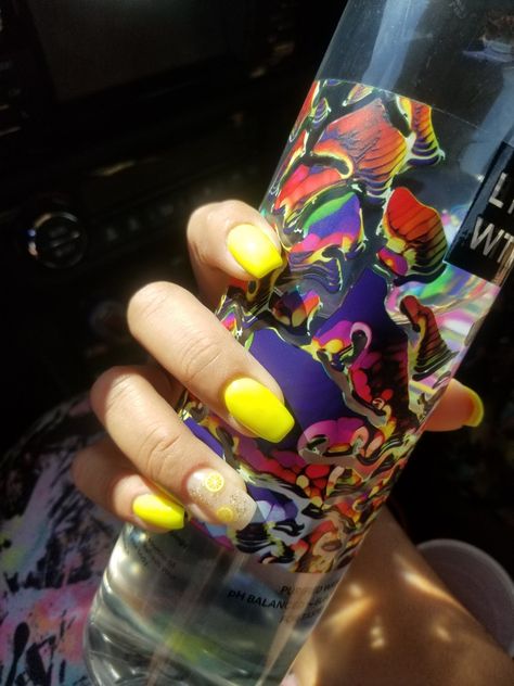 DND Lemon Juice 🍋 Dnd Lemon Juice Nails, Lemon Juice Nails Color Designs, Lemon Drop Nails, Lemonade Tumbler Ideas, Lemonade Recipe Using Bottled Lemon Juice, Voss Bottle, Lava Lamp, Plastic Water Bottle, Water Bottle