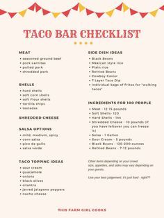 Tacobar Party, Bar Checklist, Taco Bar Buffet, 7 Layer Taco Dip, Taco Bar Party, Party Food Bars, Layered Taco Dip, Balanced Eating, Nacho Bar