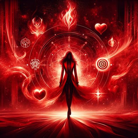 Unleashing the Dynamic Power of Red: Passion, Confidence, and Energy Love Power Ideas, Red Magic Aesthetic, Power Absorption, Red Aura, Red Energy, Intense Emotions, Color Symbolism, Red Can, Chaos Magic