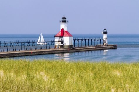 St. Joseph, Michigan Lighthouses Lake Michigan Lighthouses, St Joseph Michigan, Barbados Vacation, Caribbean Homes, Vacation Rentals By Owner, Us Travel Destinations, Saint Joseph, Ushuaia, Usa Travel Destinations