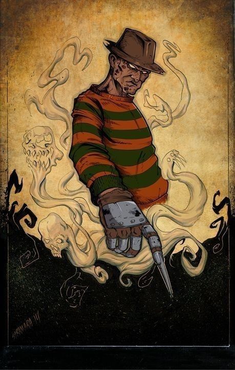 Horror Villians, Freddy Krueger Art, Scary Movie Characters, Horror Villains, Horror Artwork, A Nightmare On Elm Street, Retro Horror, Horror Movie Art, Classic Horror Movies